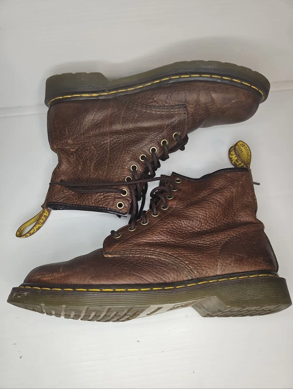 Dr.Martens 1460 Pascal Ambassador Cask Brown Leather Boots Men 10 Soft Broken in